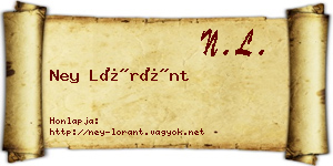 Ney Lóránt névjegykártya