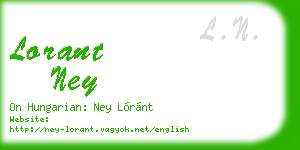 lorant ney business card